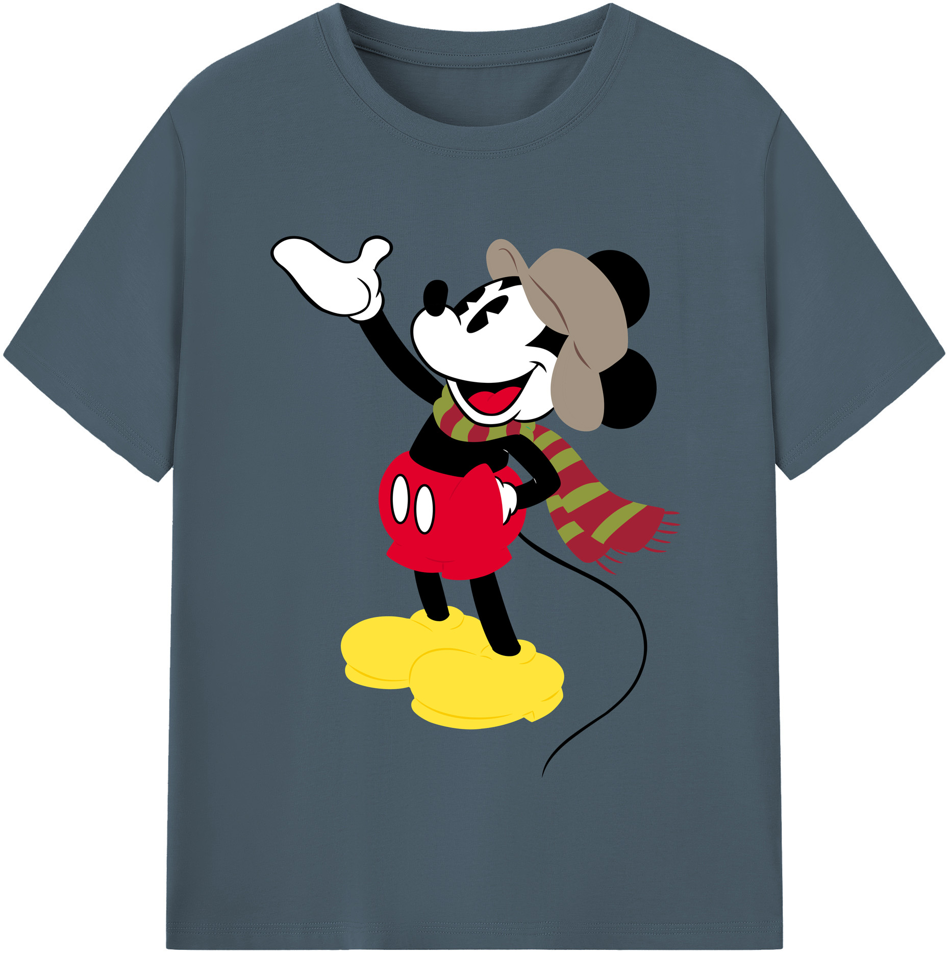 （画像用） ミッキーマウス Mickey Mouse 綿100％半袖Tシャツ（フロントプリント）